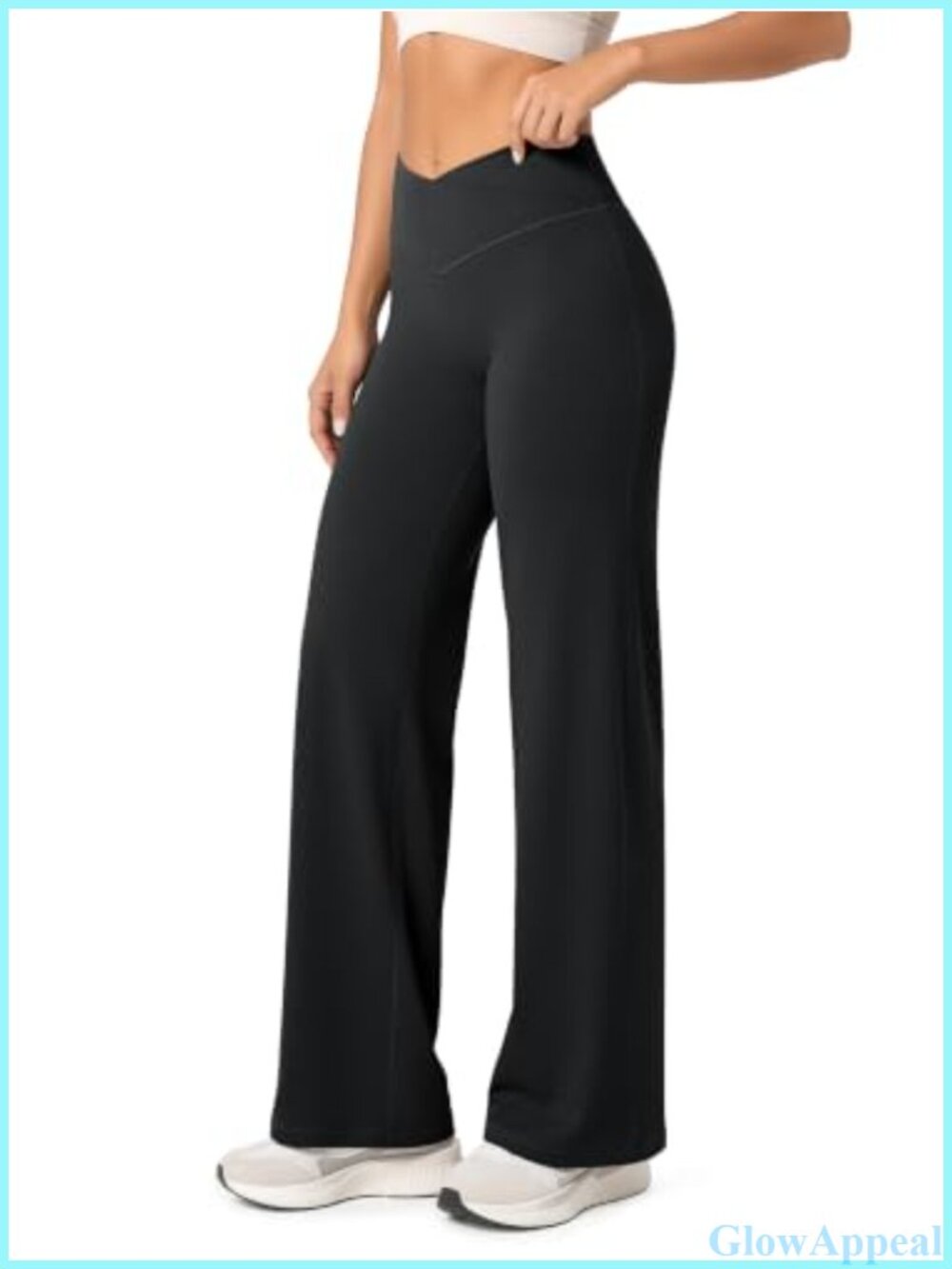 Buttery Soft Crossover High Rise Straight Leg Yoga Pants No Front Seam